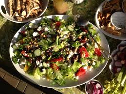 Click here for a printable.pdf copy of the greek dinner party menu. Greek Salad With Grilled Chicken Kath S Kitchen Sync