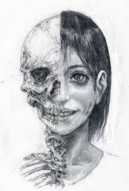 Stop Goblin Strikes Again Muhahaha X2 Half Face Drawing Face Drawing Face Art