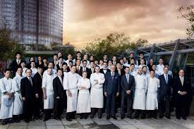 Brigade From Caprice Restaurant With Chef Fabrice Vulin