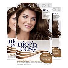 Clairol beautiful collection advanced gray solution hair color, 3 fl oz, light golden chestnut. Amazon Com Clairol Nice N Easy Original Permanent Hair Color 5g Medium Golden Brown 3 Count Chemical Hair Dyes Beauty