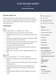 There are three types of resume formats: Chef Resume Sample Writing Guide Resume Genius