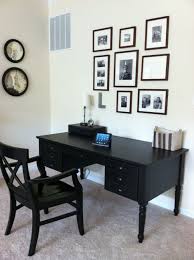 Printers Keyhole Desk Potterybarn Small Space Office Home Furniture Black Desk