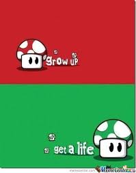 Mario Mushrooms Social Messages Inside Get A Life Funny Nerdy