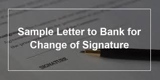 Your existing name, followed by the new name. Sample Letter To Bank For Change Of Signature
