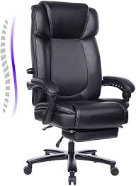 Based on shopping experience of how likely are you to recommend industrybuying to a friend or colleague? Buy Reficcer Big And Tall Reclining Leather Office Chair Metal Base High Back Executive Computer Desk Chair With Adjustable Lumbar Support Angle Recline Locking System And Footrest Black Online In Indonesia B07w3rk7l7