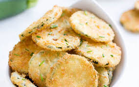 panko crusted zucchini chips vegan