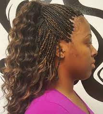 40 Ideas Of Micro Braids And Invisible Braids Hairstyles Braids With Curls Micro Braids Styles Brown Box Braids