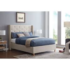 Tête de lit à housser h130 cm, mereson am.pm la tête de lit matelassée à housser mereson. Lit Double En Tissu Capitonne Taupe Margot 160x200 Cm Dip