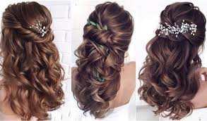 Get the look of amazing curls and be confident that your hairdo 35 Half Up Half Down Wedding Hairstyles For 2021 Hi Miss Puff