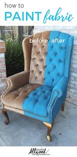 Paint Velvet Fabric A Chair Makeover The Magic Brush Inc Velvet Furniture Painting Fabric Furniture Diy Chair