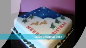 Learn how to give your cake that nice, clean finish with fondant. Easiest Square Christmas Cake Youtube