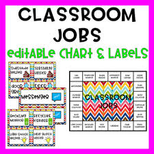 Classroom Jobs Editable Chart And Labels