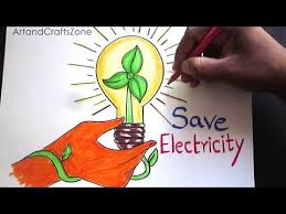 How To Draw Save Electricity Save Energy Drawing For Kids