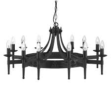 cartwheel wrought iron 12light ceiling