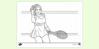Color this worksheet with your little tennis player. Free Tennis Player Colouring Page Colouring Sheets