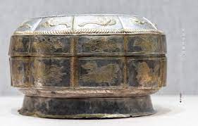 龙纹金花银盒 relic prehistory archaeology