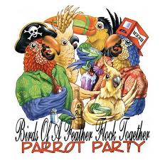 Animated Birds Of The Same Feather Flock Together Birds Of A Feather Flock Together Parrot Party Parrot Head Jimmy Buffett Quotes Margaritaville Party