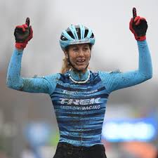 Jolanda neff of team switzerland celebrates winning the gold medal while holding the flag of his country on arrival during the women's . Jolanda Neff Trek Race Shop