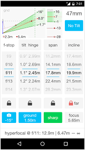 camera depth of field calculator with visual canon lens