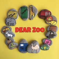 Dear Zoo Story Stones Matching Game Toddler Learning Zoo Etsy In 2020 Dear Zoo Childrens Book Characters Story Stones