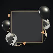 Black And Gold Balloon Border Design Pin On 1