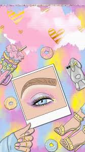 Disfruta de los siguientes 26 fondos de pantalla para niñas para tu móvil o escritorio. Wallpaper De Ninas Cartoon Nose Pink Eye Illustration 164522 Wallpaperuse