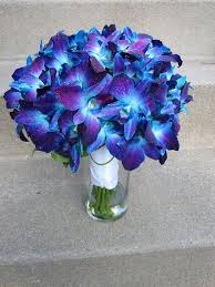 Blue Orchids Bouquet Blue Orchid Bouquet Orchid Bouquet Wedding Blue Wedding Bouquet