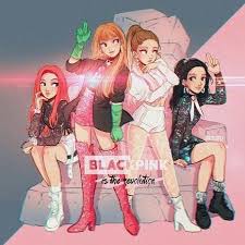 Black And Pink Cartoon Black Pink Fan Art Black Pink Kpop Black Pink Blackpink