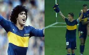 Y así, el gol del siglo se construyó frente a la incredulidad de todos los presentes: Tevez Copia Homenaje De Messi A Maradona Con Camiseta Retro Video Mediotiempo