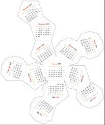 Foldable Dodecahedron Desktop Calendar Etsy In 2020 Desktop Calendar Dodecahedron Calendar