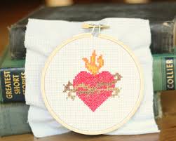 Free counted cross stitch patterns are easy to save and print out for use in creating lovely home decorations and gifts. Sacred And Immaculate Heart Free Cross Stitch Patterns Catholic Sprouts