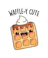 Waffle Y Cute Food Pun Sticker By Punnybone Funny Doodles Cute Food Drawings Food Puns