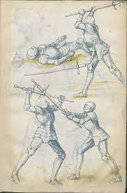 Aussi l'apprentissage du vocabulaire et la connaissance des équipements sont enseignés. 1500 S Sword Fighting Manual Escrime Medievale Escrime Epee