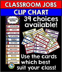 Keep Track Of Classroom Jobs Classroom Helpers By Using This Attractive And Useful Classroom Jobs Clip Chart 39 Classroom Jobs Classroom Job Chart Job Chart