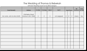 35 beautiful wedding guest list itinerary templates. Free Wedding Guest List Templates Word Excel Wordlayouts