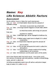 Species distribution patterns are based on biotic and abiotic factors and their influences during the check your understanding. Abiotic And Biotic Factors In The Environment Assessment And Answers Word