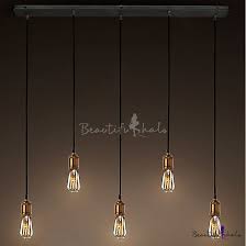 5 Light Hanging Linear Led Mulit Light Pendant In Antique Brass For Kitchen Pool Table Bar Counter Hanging Lights Antique Ceiling Lights Pendant Lighting