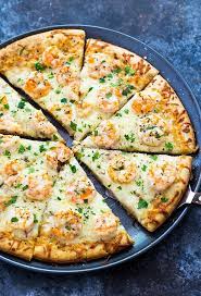 Shrimp Scampi Pizza The Blond Cook Recipe Pizza Recipes Homemade Seafood Pizza Recipes Recipes