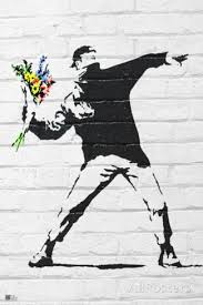Flower Bomber Banksy Fotografia Na Allposters Com Br Banksy Posters Banksy Art Banksy Artwork