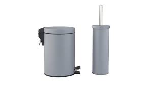 A bin is a great addition to any bathroom and pedal styles are especially handy, but just because a bin is practical doesn't mean it can't bring an extra shot of style to your bathroom as well. Buy Argos Home Slow Close Bin And Toilet Brush Set Flint Grey Bathroom Bins Argos