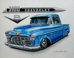 Image result for Blue 1955 Truck