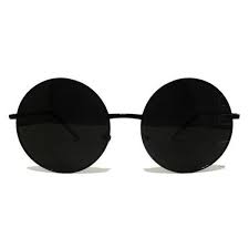Image Of Round Oversize Metal Frame Sunglasses Black Lunettes Liked On Polyvore Featurin Circular Sunglasses Round Metal Sunglasses Metal Sunglasses