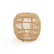 Modern nightstand chest of drawers bedroom bedside cabinet nordic solid wood rattan organizer storage unit with wooden legs for living room hallway home side table (color : Malu Metal Rattan Bedside Table Natural La Redoute Interieurs La Redoute