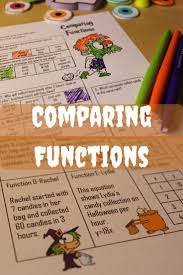 Halloween Math Activity Comparing Functions Halloween Math Activities Math Activities Math Games Middle School