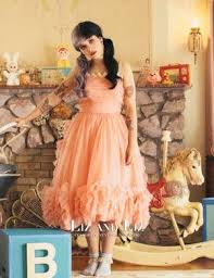 Melanie Martinez Peach Cocktail Party Homecoming Prom Dress Pity Party Melanie Martinez Outfits Melanie Martinez Melanie Martinez Dress