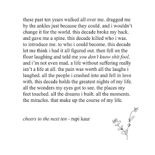 Is It Hot In Here Or Is It Just Me Lyrics My Decade Poem Cause 2009 Feels Like Another Life Ago Yet It Was Here Just Yesterday It All Moved So Quick Time In 2020 Rupi Kaur Rupi Kaur Quotes Quotes Indonesia