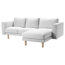 Ikea beddinge bettsofa mit beigem bezug und passenden kissen. Norsborg Bezug 3er Sofa Mit Recamiere Finnsta Weiss Ikea Deutschland