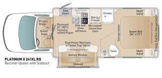 A spacious design packed with amenities means there's something for everyone in our 2020 lineup. Luxury Small Motorhomes Fuel Efficient Downsized Class C Class B Plus Rvs Coach House Platinum Ii 241xl Rv Floor Plans Small Motorhomes Coach House