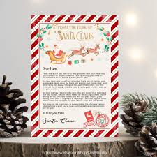 Letter From Santa Editable Letter From Santa Elf Letter From Santa Letter  From Santa Download Personalized Letter From Santa SL102