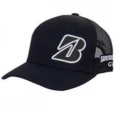 Headwear Hat Bridgestone Border B Snapback Golf Hat Black Golf Hats Golf Outfit Hats
